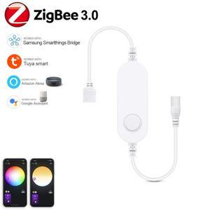 고밀도 유연한 COB RGBCCT 테이프 Zigbee 3.0 Tuya 스마트 제어 DC24V 6Pin 840led/m Alexa Smartthings