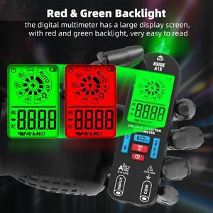 BSIDE 스마트 디지털 멀티미터 테스터, 충전식 전기 전압계, 커패시턴스 다이오드 연속성 저항, 라이브 체