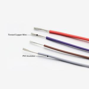 UL1007 PVC 주석 도금 구리 와이어 케이블 30/28/26/24/22/20/18/16 AWG 흰색/검정색/빨간색/노란색/녹색/