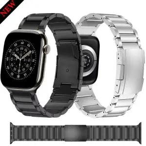 호환  워치 울트라 32 49mm 11 10 9 8 7 6 5 SE3용 터틀백 티타늄 합금 스트랩 메탈 밴드 iWatch 46mm 42mm