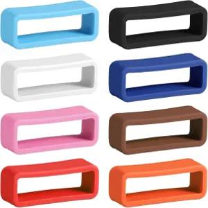 8개의 시계 밴드 키퍼 20mm 실리콘 스트랩 홀더 루프 고무 커넥터 스마트 스포츠 부품용 교체 패스너