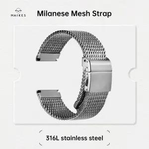 호환   IWC 오메가 시계 용 럭셔리 316L 스테인리스 스틸 브러시 시계 밴드 밀라노 메쉬 스트랩