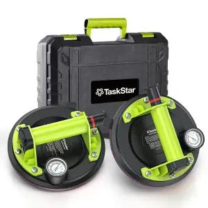 대형 유리를 들어 올리는 태스크스타 유리 흡입 컵 압력 게이지가 있는 8인치 타일 도구 450파운드 최대