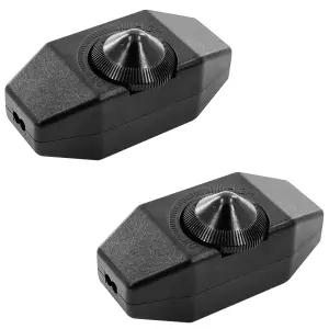 업그레이드된 UL 인증 2팩 인라인 디머 스위치 테이블 램프 플로어 펜던트 라이트용 풀레인지 로터리 코드