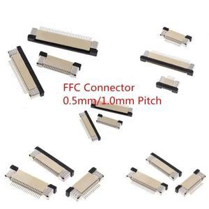 FPC 커넥터 서랍 타입 상단 하단 접촉형 소켓, FFC 플랫 케이블 4P, 5P, 6P, 8P, 10P, 0.5mm, 1.0mm 피치,