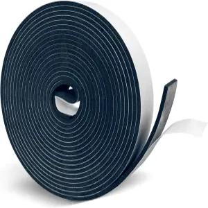 1인치 너비 x 1/4인치 두께의 검은색 폼 웨더 스트리핑 AC 창문용 접착식 단면 웨더스트립이 있는 밀폐형