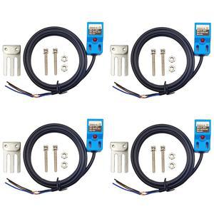 Haldzemo 유도 근접 센서 SN04-N 정상 개방 감지 접근 스위치 NPN NO (블루, 4팩)