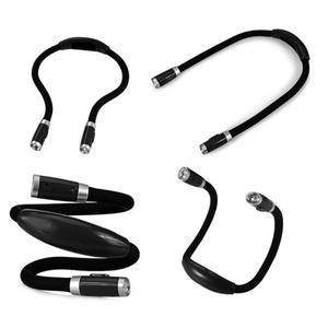 침대에서 독서 구부릴 수 있는 책 조명 목 램프 4개의 LED 조절 가능한 밝기 바느질과 뜨개질에 적합