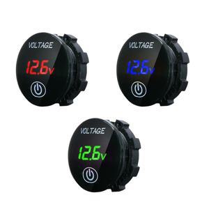 DC12V - 24V LED 디지털 전압계 터치스크린 전원 스위치가 있는 방수 배터리 테스터