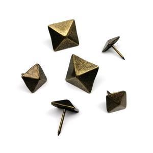 50pcs 골동품 황동 광장 보석 가슴 나무 상자 와인 케이스 가구 소파 문 장식 압정 스터드 실내 손톱