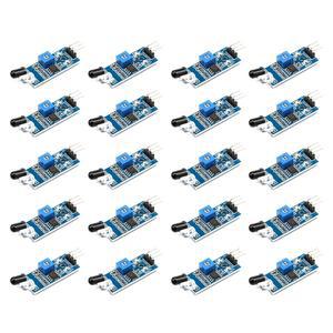 EC, 아두이노용 적외선 장애물 회피 센서 모듈 20pc 구매 - 반사 광전 근접 센서, 스마트 자동차 로봇, 아두이노 거리 추적에 이상적, 3.3V-5V DC