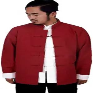 ZooBoo 남성용 코튼 쿵푸 코트 탕 수트 긴팔 재킷