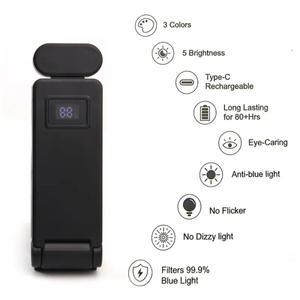USB 충전 클립 독서 등 책갈피 라이트 접이식 책 LED 램프 미니 책상 눈 보호