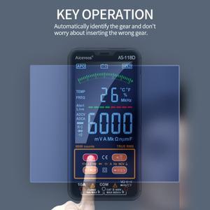 스마트 디지털 멀티미터 TRMS 자동 범위 DC AC 전압 테스터 옴 미터 커패시터 전기 전문 멀티메트로 트랜