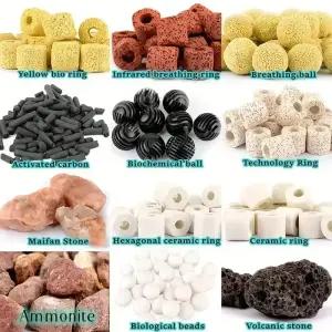 세라믹 링 활성탄 등을 포함한 메쉬 백에 담긴 420g 프리미엄 수족관 필터 미디어 여과 및 수질 향상