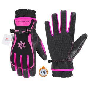 남성용 핸들랜디 겨울 작업용 장갑, 두께 단열 보온 방수 스키 하이킹 방한 장갑