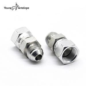 JIC 스레드 내부 및 외부 와이어 변환 유니온 2J 직선형 74도 콘 플레어 유압 전환 조인트