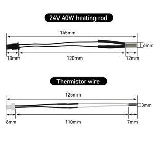 Prusa MK4 핫 엔드 키트 (가열 블록 서미스터 히터 카트리지 노즐 포함) Nextruder 3D 프린터 부품 용 분
