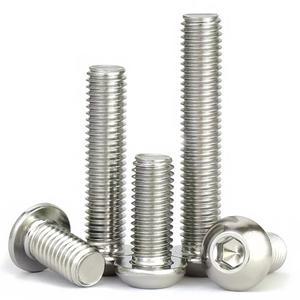 50-2pcs M1.6 M2 M2.5 M3 M4 M5 M6 M8 304 A2-70 스테인레스 스틸 육각형 소켓 헤드 버튼 알렌 볼트 나사