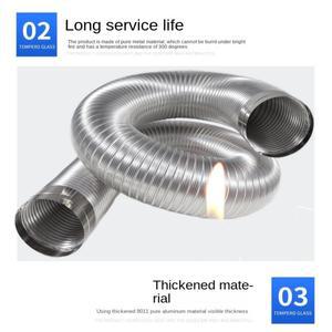 스테인레스 스틸 헤드가 있는 유연한 튜브 덕트 연결, 순수 알루미늄 호일 파이프, 환기 배기 액세서리,