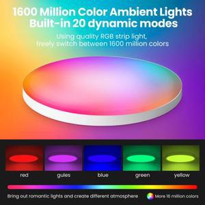 Tuya Zigbee 스마트 LED 천장 조명 WiFi 룸 장식 RGBCW App 음성 제어 Alexa/Google 원형