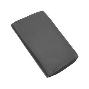 AG 지갑 남녀용 RFID 가죽 슬림 - 최대 20장의 카드, 1개의 ID 및 2개의 지폐 수납 공간을 갖춘 롱 컴팩트 바이폴드 보호 기능이 있는 소가죽 지퍼 블랙