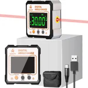 전자 3-in-1 앵글 파인더가 장착된 디지털 파인더-전자 레벨 충전식 게이지 자기 박스/프로젝터 패브릭