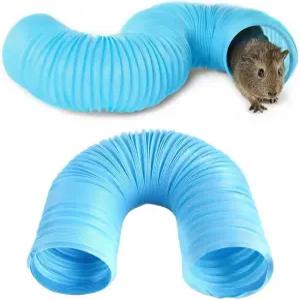 2팩 햄스터 터널 페럿 재미있는 접이식 운동 훈련 튜브 숨김 파이프 장난감 기니피그 친칠라 게르빌스 쥐