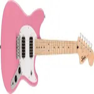 스콰이어 소닉 머스탱 일렉트릭 기타 플래시 핑크 메이플 핑거보드