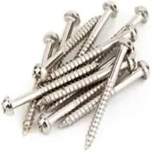 빈티지 재즈마스터 및 텔레캐스터 기타 픽업용 펜더 3x1 원형 헤드 목재 장착 나사 니켈 12피스