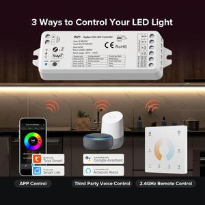 CENFAYA ZigBee 및 RF 2CH LED 컨트롤러, 스마트 조광기, 2.4G 원격 일치, WW CW NW CCT 스트립용, DC 12V