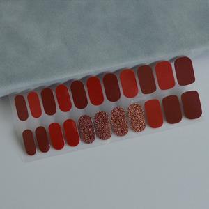 22핑거 플래시 스팽글 매니큐어 젤 필름 인 바람 방수 지속 네일 스티커