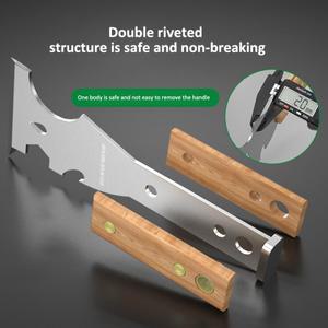 다기능 스테인레스 스틸 퍼티 주걱 단단한 나무 청소 장식 스크레이퍼 페인트 도구 벽지 홈 DIY