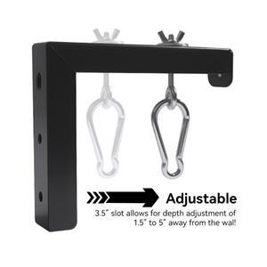 범용 블랙 프로젝터 스크린 L-브래킷 벽걸이 마운트 6인치 조절식 확장 훅 포함 수동,