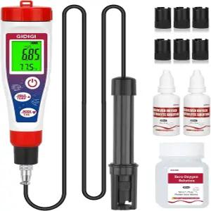 GIDIGI 디지털 용존 산소 측정기 4.92피트 프로브 케이블 포함 검사 키트 액세서리 DO 미터 분석기