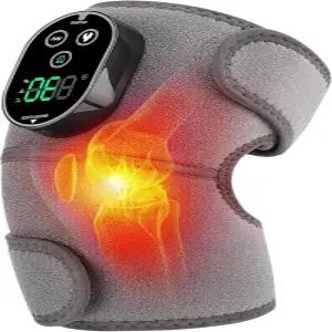 열이 있는 무선 무릎 마사지기 어깨 팔꿈치용 온열 패드 관절염용 보호대 6단계 랩 3가지 마사지 모드 및