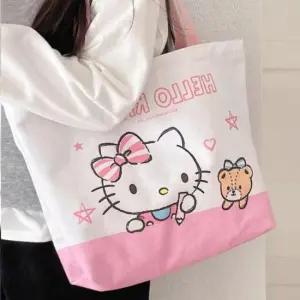헬로키티 빼꼼 화이트 에코백 캐릭터 가방 어린이