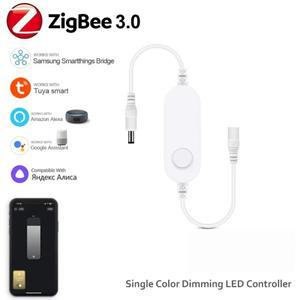 Tuya Zigbee 3.0 캐비닛 조명 아래 스마트 LED 디 밍이 가능한 퍽 주방 옷장 침실 장식을위한 전체 키트