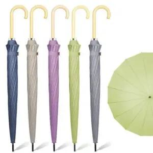 온스 머스크 곡자형 우드핸들 16K 장우산