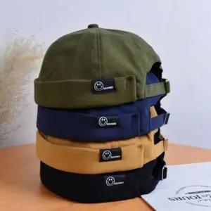 4컬러 스마일 포인트 멋스러운 와치캡 골무모자