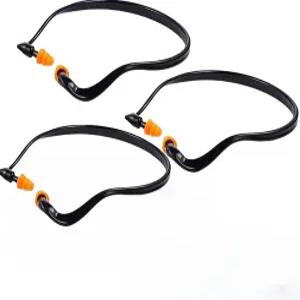 촬영용 3팩 밴드 이어플러그 수면/작업/콘서트용 29dB NRR 소음 제거 - 청력 보호 수영 및 건설용 재사용