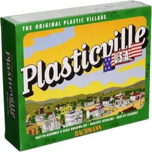 바흐만 트레인즈 플라스틱빌 미국 건축물 클래식 키트 신호 브리지은색 O 스케일