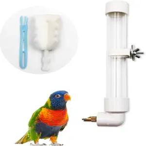 자동 새 물병 작은 애완동물을 위한 드립 걸이식 음주 금지 앵무새 핀치 코카티