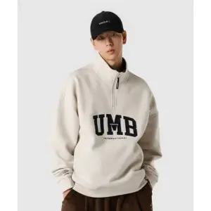 엄브로 UMBRO 기모 아플리케 하프집업 맨투맨 베이지 UQ421CFSO2 UQ421CFSO2_OBE0 372395