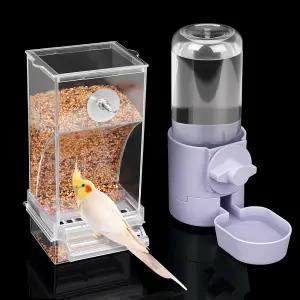 렘트르플로 노 메스 버드 피더 급수기 세트 케이지용 코카티엘 핀치 버지 및 카나리아용 케이지 액세서리