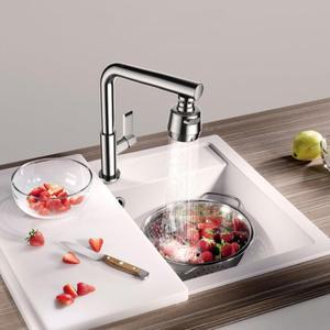 범용 주방 수도꼭지 어댑터, 360 회전 필터 익스텐더, 가제트, 물 절약 깍지 스프레이, 2/3 모드