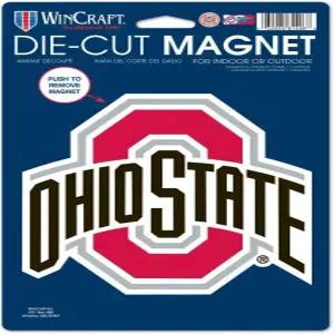 NCAA 오하이오 주립대학교 81803014 다이컷 로고 자석 소형 검은색
