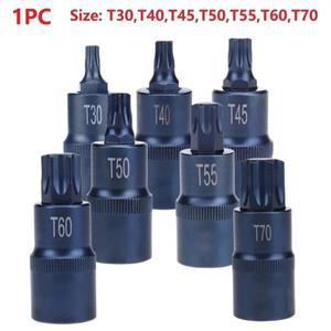 Torx 스크루 드라이버 비트 1/2 인치 소켓 어댑터 T30 T40 T45 T50 T55 T60 T70 래칫 렌치 용 손 도구