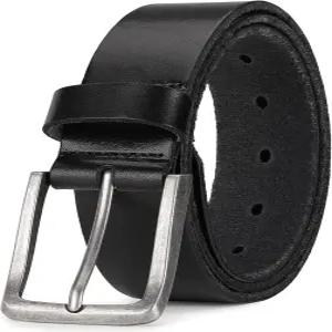 울크스프롱 두꺼운 풀 그레인 가죽 남성 벨트 헤비 듀티 작업 고경도 버클 선물 상자 포장