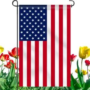 Anley 양면 프리미엄 정원 깃발 미국 국립 - 7월 4일 독립기념일 애국 장식 마당 내후성 및 이중 스티치 18